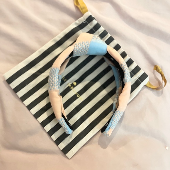 COPY - Lele Sadoughi Plaid Headband in Sunset Check (does not include the dustb… - Picture 6 of 6